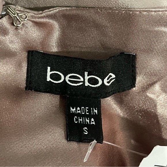 Bebe Robbie 100% Silk Cowl Neck Dress Size Small - Picture 6 of 9